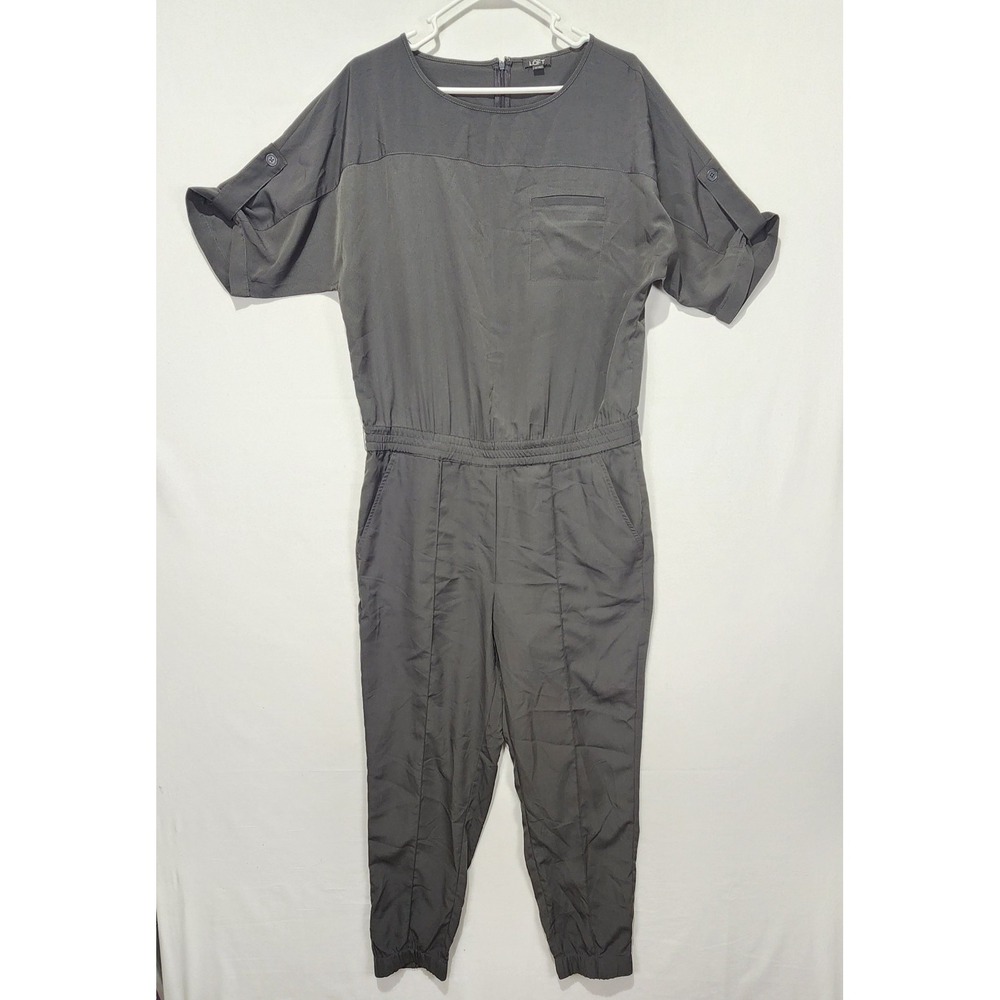 Loft Women's Comfy Casual Dark Gray Jumpsuit Size 8